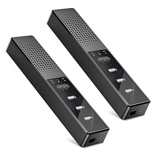 Uikdjgu 2X Altavoces para Computadora con MicróFono Y Concentradores Altavoz de Conferencia USB, MicróFono de PC para Videoconferencia
