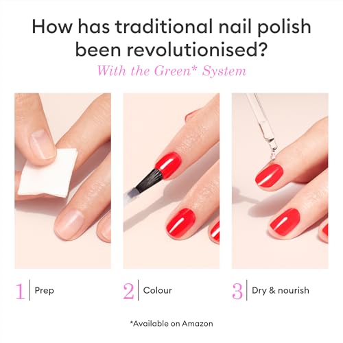 Manucurist - Zielony lakier do paznokci Blossom - klasyczny mleczny różowy lakier 9-Free - wegański i organiczny lakier do paznokci (80%) - profesjonalny manicure - 15 ml, lakier do paznokci