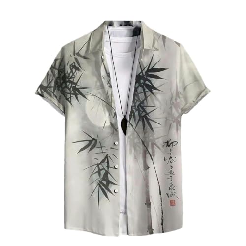 Chemise à manches courtes pour homme : haut d'été style chinois et hawaïen