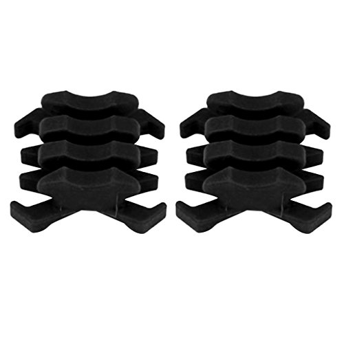 SM SunniMix Amortiguadores De Goma Duraderos del Miembro De La Vibraci�n 2pcs para La Compuesta del Arco - Negro