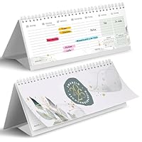 Tischkalender 2026 I Wochenkalender zum Aufstellen I Querkalender, Schreibtischkalender quer 2026 im Querformat, zum Hinstellen auf dem Schreibtisch