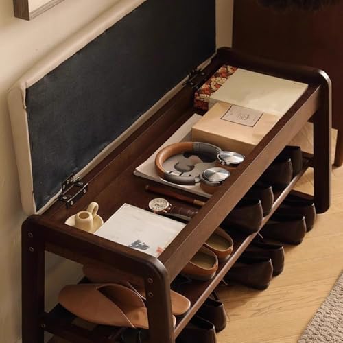 Banc à chaussures en bois idéal pour une décoration d'entrée chaleureuse - 7