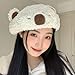 Shurhome Fashionable Bear Ear Berets Comfortable Hat Men's and Women's Berets for Various Occasion Unisex Fashion Accessory Beige