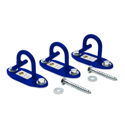 Anchor Gym Mini H1 (3er Set) – Wandanker für Widerstandsbänder und große Schlaufenbänder | Wandhaken Widerstandsbänder für Ganzkörpertraining – Blau
