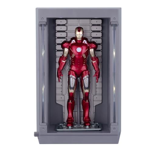 HiPlay ZD Toys Collectible Figure Full Set: 4-inch Iron Man Hall of Armor Set - MK7, Movice Style, Miniature Action Figurine mk7GNKTZ