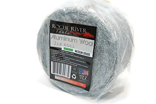 Aluminum Wool (MEDIUM Grade) - 1lb Roll - by Rogue River Tools. Soft clean and polish! Pure Aluminum