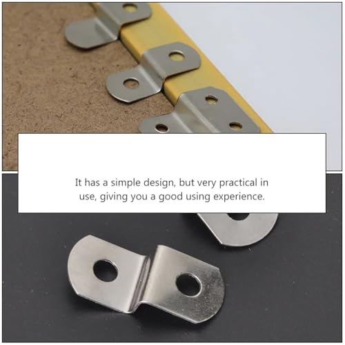 Image of Picture Frame Backing Clips 1200Pcs Corner Code Picture Frame Backing Tabs Mirror Furniture Connector Photo Fasteners Hardware Holder Clips for Hanging Pictures
