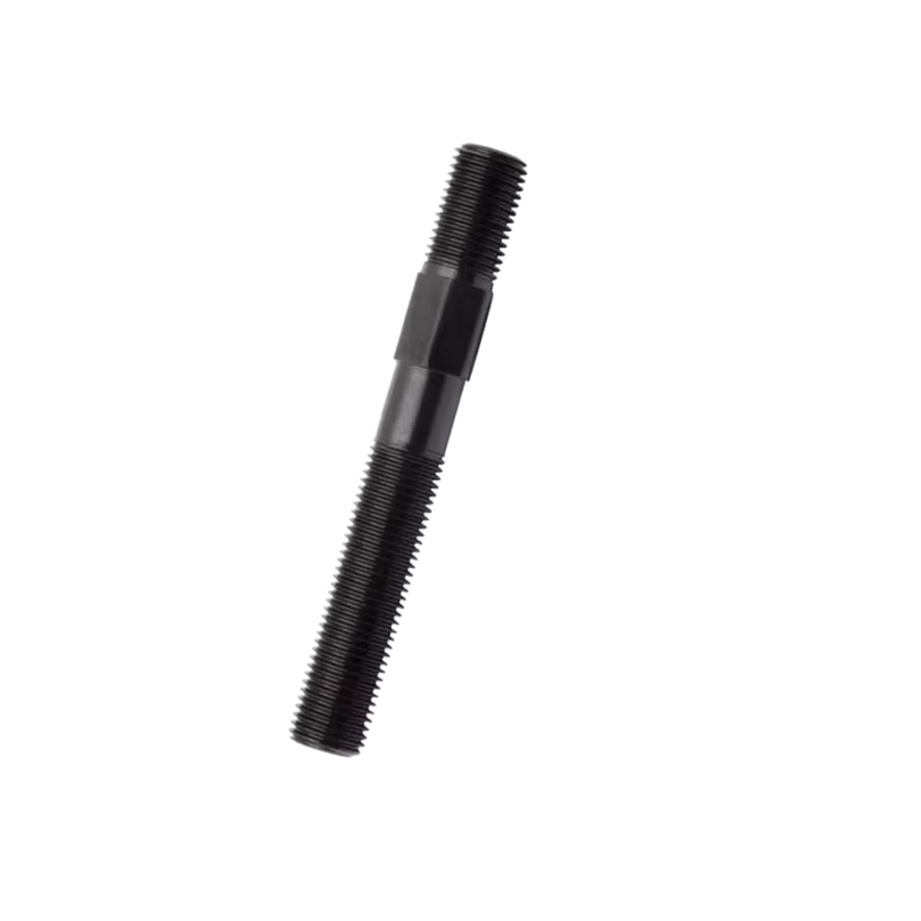 (1 PZ) Nero Acciaio Al Carbonio Medio Esagonale Doppia Testa Filettatura Palo M24x300mm.