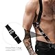BDSMYOU Herren Punk Body Brust Harness Männer Leder Geschirr,Sexy Unterwäsche für Mann,Gothic Männer Kleidung PU-Leder Unterwäsche Herren,Sexy Sklave Bandage Kostüme für Erwachsene Gay Harness