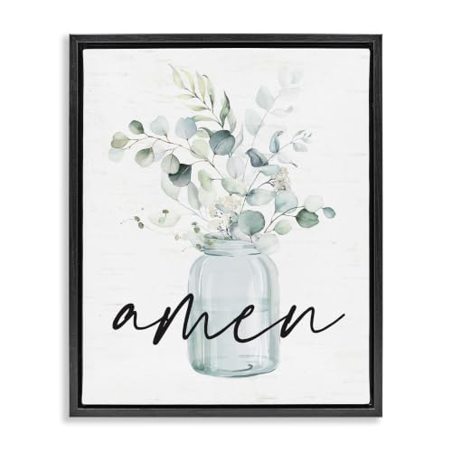 Amen Eucalyptus Botanicals Country, 17 x 21 Inch Canvas in Floater Frame