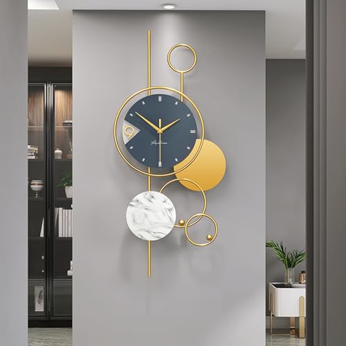 Texture marbre pour l'horloge murale moderne et silencieuse