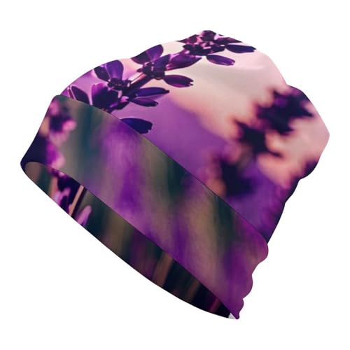 NWTRJ Purple Lavender Beanie Hat Soft Warm Skull Cap Lightweight
