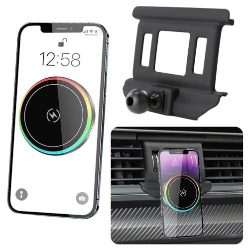 LUNQIN Car Magnetic Phone Mount for Audi Q5 SQ5 2018 2019 2020 2021 2022 2023 2024 Auto Interior Accessories Best Cellphone Holder Fast 15W Wireless Charger Cell Phones Charging Screen Stand Accessory