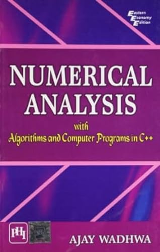 Numerical Analysis With Algorithms And Computer