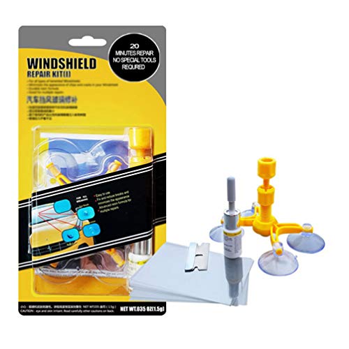 Wakauto Kit de reparo de para-brisa, 1 conjunto de janela de vidro rachado kit de reparo rápido para