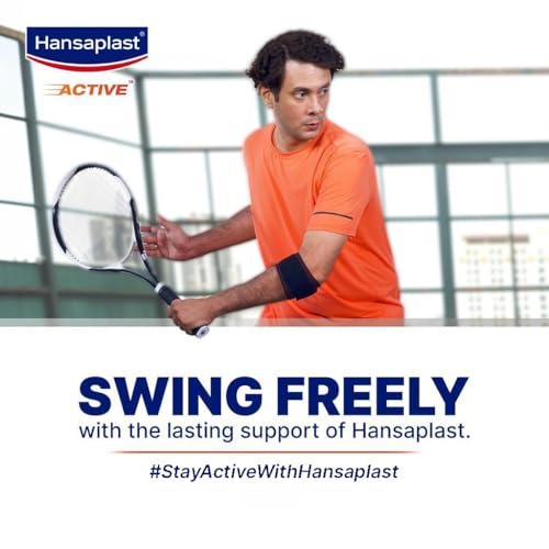 Hansaplast Active Tennis Elbow Support for Men & Women | 1 Unit | One Size Fits Most | Elbow Brace with visible Pressure Pad for Long Lasting Pain Relief | Skin Friendly Elbow Band/Guard with Adjustable Strap for Custom Fit | Tennis, Badminton, Cricket, Gym, Workout 10