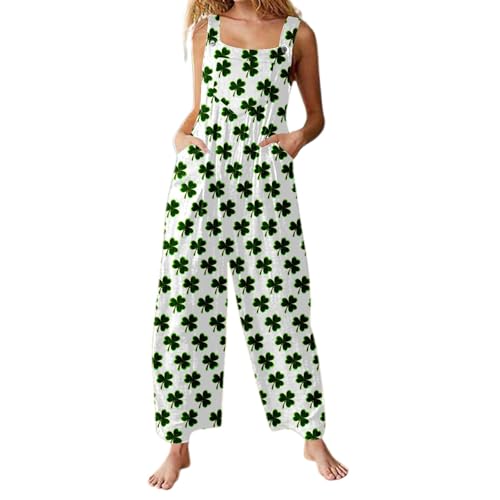 Mono informal sin mangas estampado con cuello en V, ropa de verano para playa y viaje