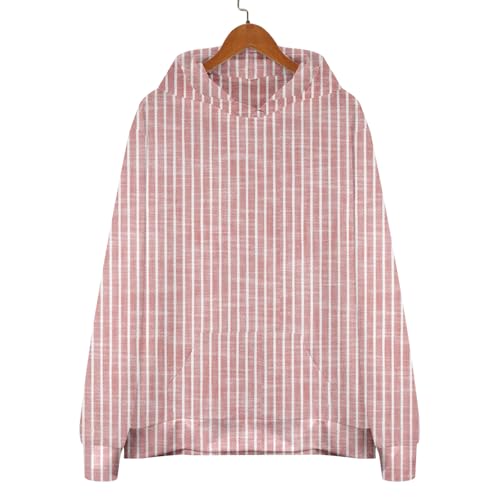 Vertical Striped Hoodies for Men Color Block Hoodie Sweatshirt with Hood Casual Tee Long Sleeve Fashion Fall Pullover 5