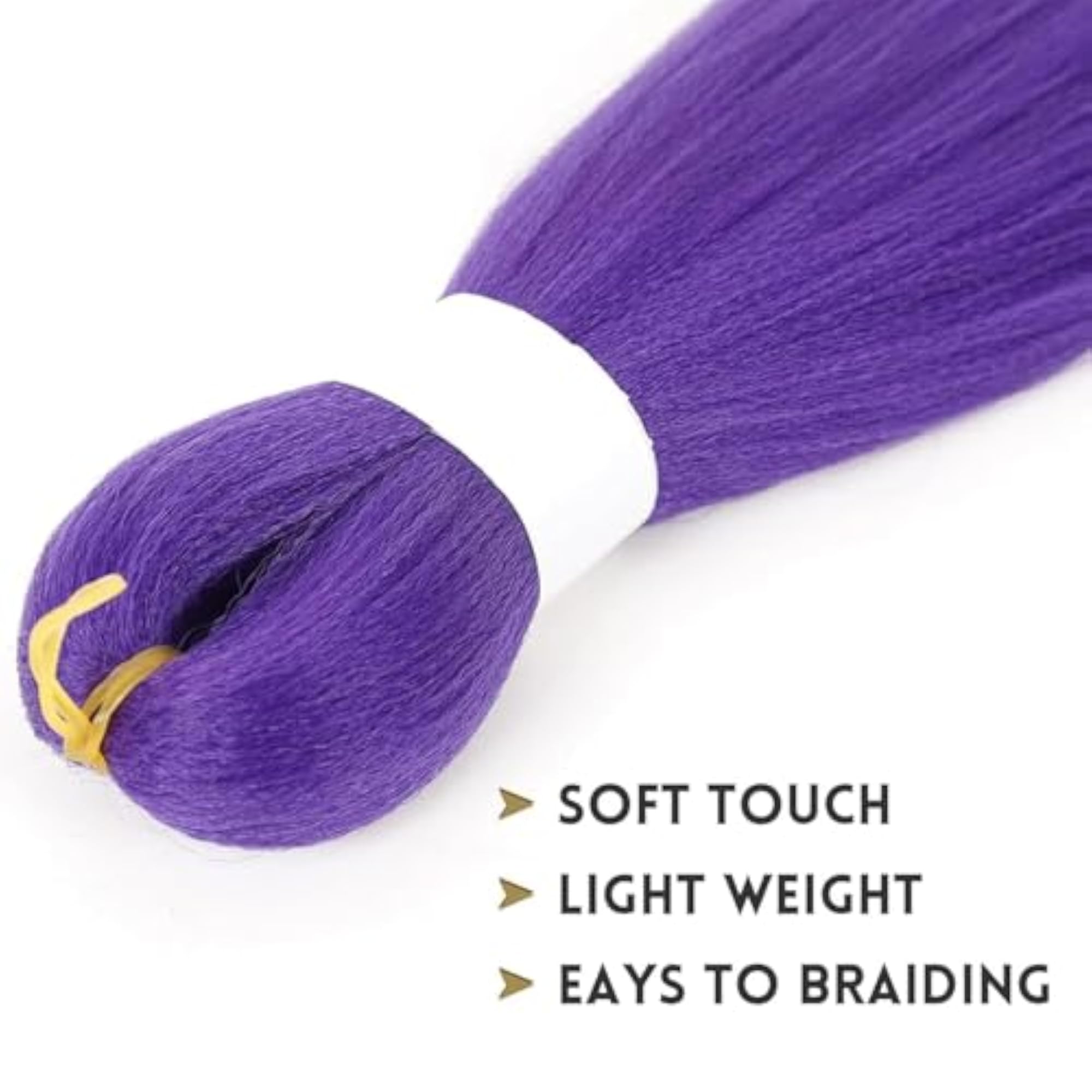 Purple Hair Extensions with Golden Butterfly Clips, Cosplay