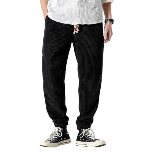 GUOYUXIAO Spring and Autumn Men's Corduroy Japanese Style Loose Chinese Style Casual Pants4