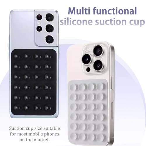 4 soportes de ventosa para teléfono móvil,Silicona Soporte para Teléfono Adecuado para 4 Paquetes de ventosas de Silicona para Todos los Modelos de teléfonos móviles,ventosa de silicona para coche(neg - imagen 4