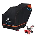 Snow Blower Cover Heavy Duty 600D Waterproof Winter Outside Snow Thrower Cover with Windproof Buckles and Elastic Cord Against Water, UV,Snow (L size Fit 22 24 26 inch)