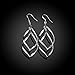 Sterling Silver Earrings dangle Hoops Elegant rotating Earring for Womens (Silver)