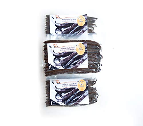 Madagascar Large Vanilla Beans – High Caliber - Bourbon - Grade A - 100% Natural - Non-Gmo (8 Oz.) #TOP3