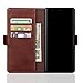 FLYEE Case Compatible with Samsung Galaxy Note 9(6.4 inch,Released in 2018),Wallet Case for Men with Card Holder,Ultra Slim PU Leather Magnetic(Kickstand) Card Slots-Embossed Flowers Brown