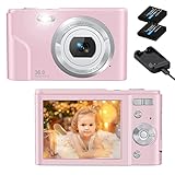 ❤[16-facher Digitalzoom und vielseitige Anwendungsmöglichkeiten] Möchten Sie noch näher an das Geschehen heranzoomen und mehr Details erfassen? Unsere Digitalkamera verfügt über einen 16-fachen Digitalzoom, der Ihnen eine bessere Komposition ermöglicht. Darüber hinaus kann sie auch als Webcam verwendet werden, indem Sie die Kamera ausschalten, an Ihren Computer anschließen und gleichzeitig die Einschalttaste und die Taste für den Webcam-Modus drücken.