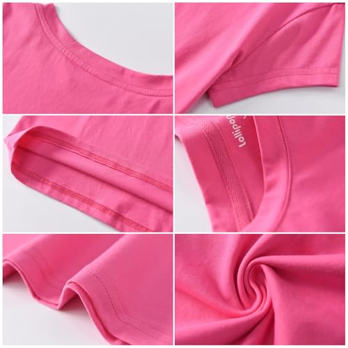 Girls T-Shirt Short Sleeve Tee Shirt Round Neck Casual Daily T Shirts Tee3