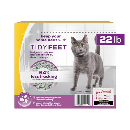 Purina Tidy Cats Tidy Feet Clumping Low Tracking Cat Litter With Odor Control – Clean Linen Scent - 22 lb. Box