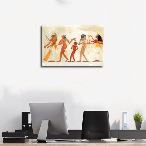 Impression sur toile avec cadre suspendu et motifs pharaoniques authentiques - 3