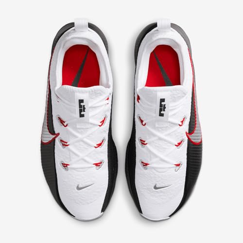 Nike Lebron TR 1 Men's Workout Shoes (White/Black/University Red/Metallic Silver)4