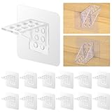 Contenu de la livraison : vous recevrez 12 étagères pour armoires (7 x 7 cm) avec paroi arrière élargie pour une surface d'appui plus large et plus de stabilité