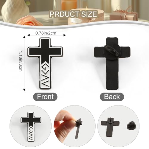 Image of Cross Pins Religious Christian Pins for Women Bulk Enamel Lapel Brooch Gift Church Religious Prayer Activities Metal