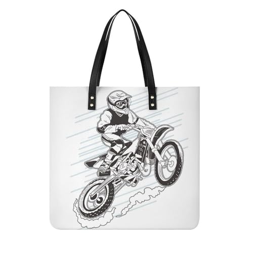 Sac à main moto noir femmes et grand cabas de voyage | Tote bag bandoulière
