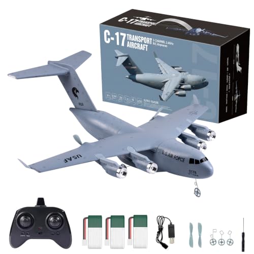 Hylukon RC Airplane, C-17 Globemaster III Military Transport Aircraft, 2CH 2.4GHz RC Plane Ready to...