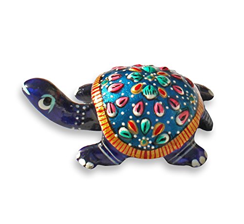 SouvNear Tortuga Marina de la Suerte de 3 Pulgadas, Figura única de Tortuga de Metal para decoración de artículos de Feng Shui, decoración de Centro de Mesa, decoración del hogar y Mesa, Ofertas del