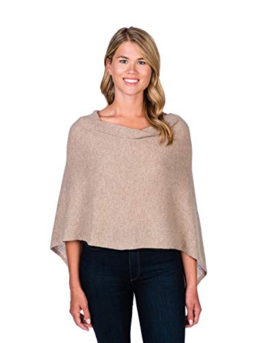 Image of CLAUDIA NICHOLE Womens 100% Cashmere Dress Topper - Cashmere Poncho Wrap