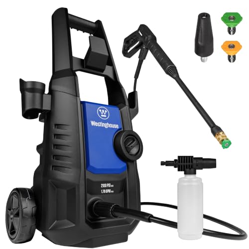 Westinghouse ePX3050 Electric Pressure Washer, 2100 Max PSI 1.76 Max GPM with Foam Cannon and Turbo Nozzle, for...