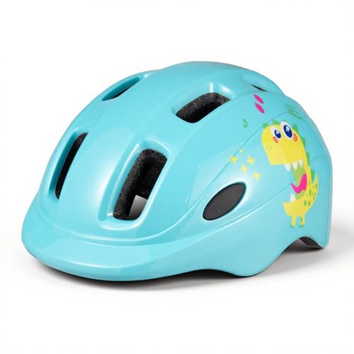 Favoto Fahrradhelm Kleinkind Jungen Mädchen - Verstellbar Stoßfest Belüftet für Fahrrad Skateboard Scooter Blau S(48-52cm)