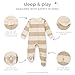 Burt's Bees Baby Boys' Organic Cotton Sleep and Play Footed Pajamas, One-piece Zip Front Romper, Baby Essentials