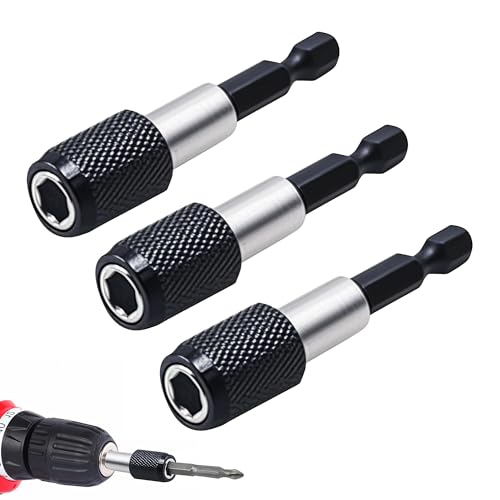 3 Pcs Drill Bit Holder Hex Shank 60mm Magnetic Bits Holders Quick Release Safe and Durable Screwdriver Bit Holders for Electric Drills Screwdriver Batch Head and Other to Transfer