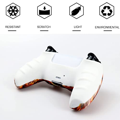 Image of Silicone Skin for PS5, Anti-Slip Shell Cover Case with 10 Joystick Grips for PlayStation 5 Controller