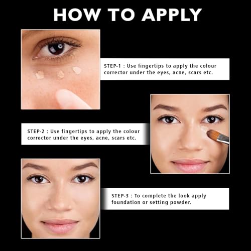 Image of FASHION COLOUR Colour Correction Professional Makeup Base | Full coverage Concealer | Face Makeup | Corrector For Under Eye Dark Circles, Acne & Blemishes | Matte Finish | 3g | Shade-072