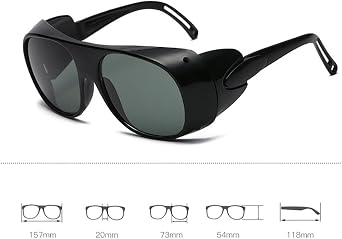 TopHomer Welding Safety Spectacles, Anti-Scratch UV Protection Goggles Welder Glasses for Brazing, Cutting and Tig Welding (Dark Grey)