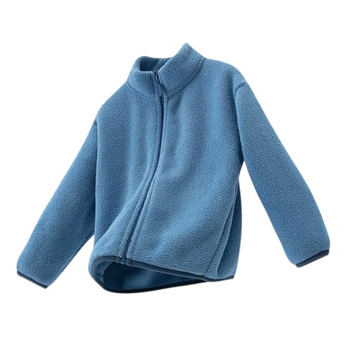 RKSTN Kids Fall Winter Coats Fleece Thickened Warm Casual Sherpa Jackets High Neck Zip Up Outerwear