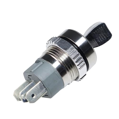 Interrupteur à bascule en métal 16mm ON OFF autobloquant 2 positions micro bouton LED jaune 6V
