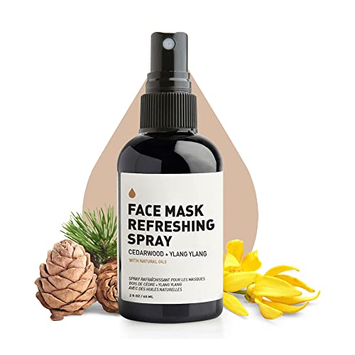Way of Will - Face Mask Refreshing Spray, Essential Oil Spray for Reusable Face Masks, with Ylang-Ylang and Cedarwood Oil, 2 fl oz